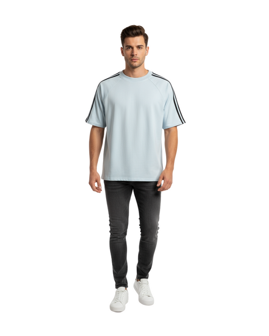 Sunfiore Oversized Raglan Ice Blue T-Shirt