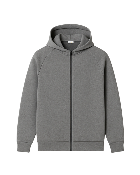 Sunfiore Zip-Up Ash Grey Hoodie
